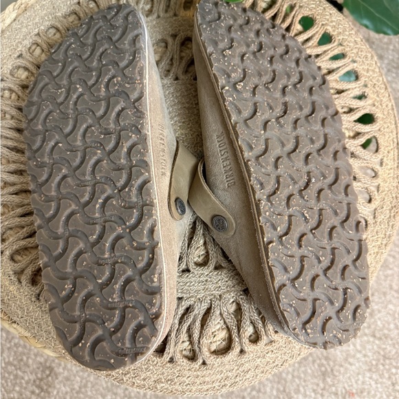 Birkenstock Lutry Tan Suede Slip-On Clogs Shoes 40 - Picture 10 of 10